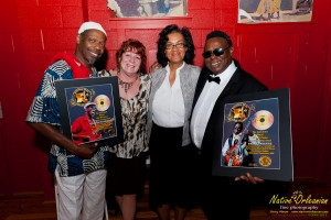 What a special night last night was for Ernie Vincent and Walter Wolfman Washington, Both inducted into the Louisiana Music Hall of Fame with family and friends present, then off to Le Bon Temps where Walter sat in with Ernie for a set........one of those nights I know I will never forget. So happy for both of these deserving musicians and damn good people who have brought so much joy to so many over the years.  Thank you for Ernie, Walter and Barbara for letting me share and be a part of this special evening, one I will never forget!