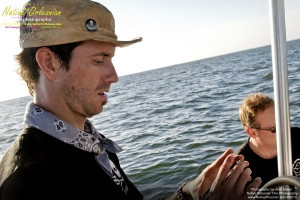 On 9-1-10, I teamed up with Sea Shepherd for some water sampling in the Mississippi Sound, around Cat and Ship Island.  Additionally I was able to check out the beaches in Bay St. Louis and Long Beach Miss. and did take some water samples where that oh so familiar dispersant foam appeared. Lat 30,15.3493N Long  89,4.4415W Water samples being taken south of Cat Island. Pictured here is Sea Shepherd crewman  Capt. Brock Cahill taking coordinates.