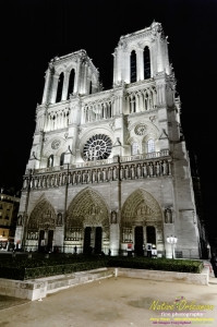 Nightime in Paris at Notre Dame....