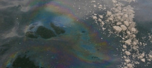 8/9/10 Long  30,17.2702N   Lat 88,46.5522W   On our return to Biloxi from  sampling with Boston Chemical Data, www.labs.pro at Horn island, we ran across this foamy oil slick spotted from the boat about halfway into port.  The very familiar  foam and visible rainbow oil sheen which our boat was sourounded by at times went on for at least 200 yards.  Strongbear did take a sample on the way in, we strongly suspect it is corexit/BP oil related, tests of water will confirm or refute.