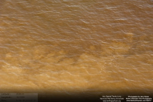On March 18, 2011, I took a flight over the Gulf Coast from Horn Island Mississippi all the way to Raccoon Island to check on the status of wildlife, marshes, and other impacts from the BP Oil Spill.  When we were slightly east of Grand Isle and Grand Terre island I started to see those familiar reddisheaks in the water, which extended from east of Grand Isle, Elmer
