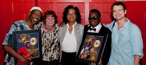 What a special night last night was for Ernie Vincent and Walter Wolfman Washington, Both inducted into the Louisiana Music Hall of Fame with family and friends present, then off to Le Bon Temps where Walter sat in with Ernie for a set........one of those nights I know I will never forget. So happy for both of these deserving musicians and damn good people who have brought so much joy to so many over the years.  Thank you for Ernie, Walter and Barbara for letting me share and be a part of this special evening, one I will never forget!